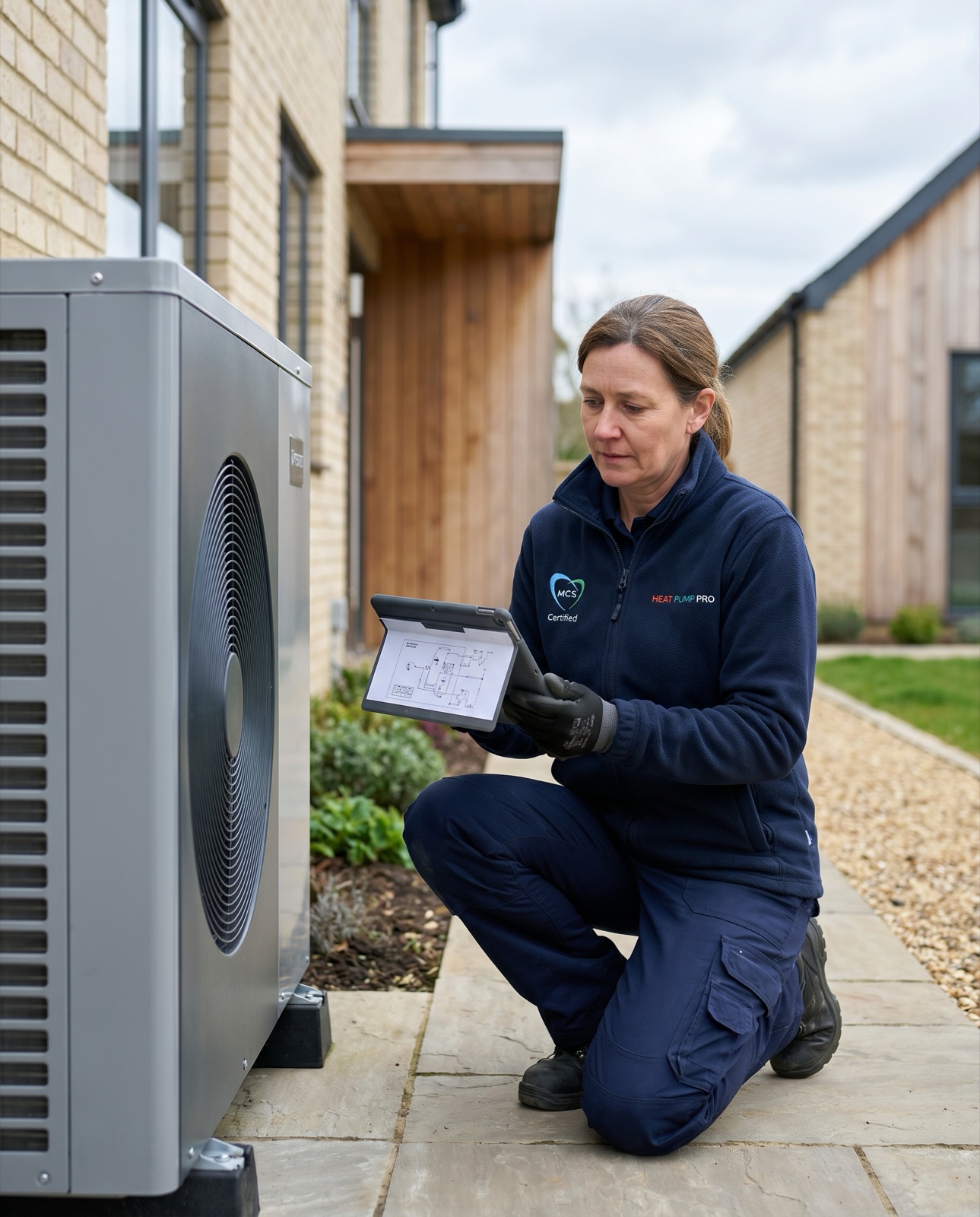 Un installateur certifié RBQ met en service une thermopompe air-air dans une maison du Québec